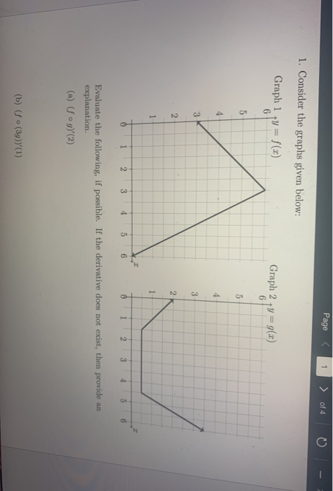 Solved Page of 4 1. Consider the graphs given below: Graph 1 | Chegg.com
