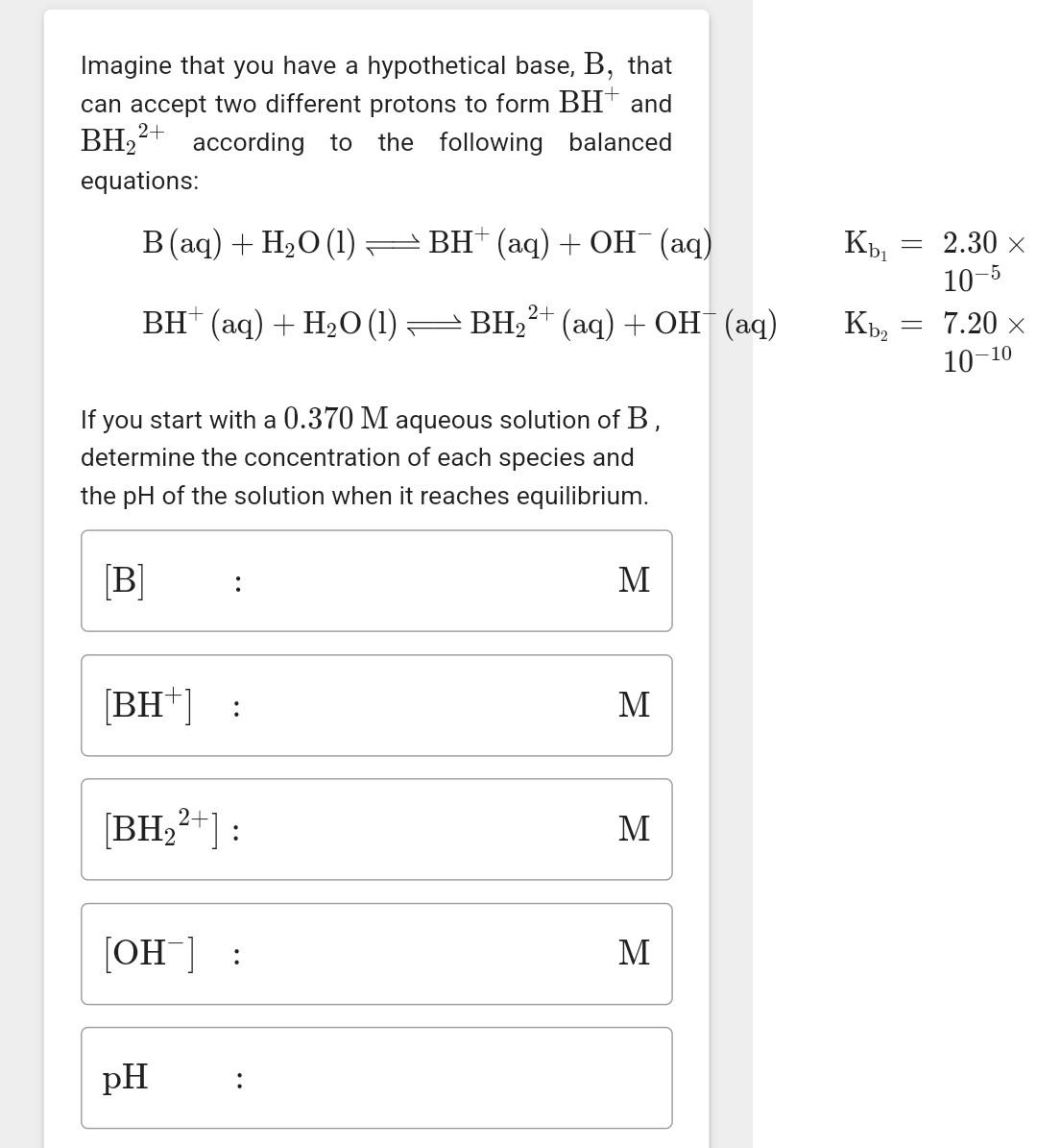 Solved Imagine That You Have A Hypothetical Base, B, That | Chegg.com