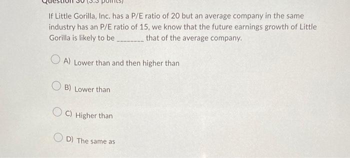 Solved Question 29 (3.3 Points) Use The Following | Chegg.com