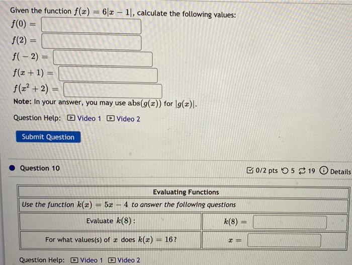 Solved Given the function f(x) = 6 x - 11, calculate the | Chegg.com
