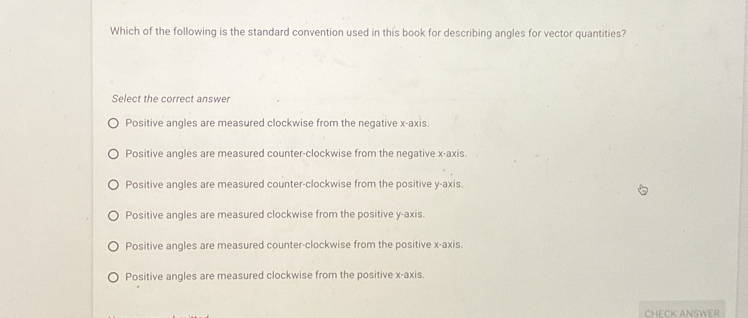 Solved Which of the following is the standard convention