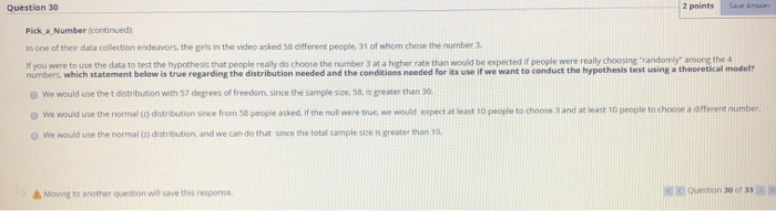 Solved Question 30 2 points Save Answer Pick a Number | Chegg.com