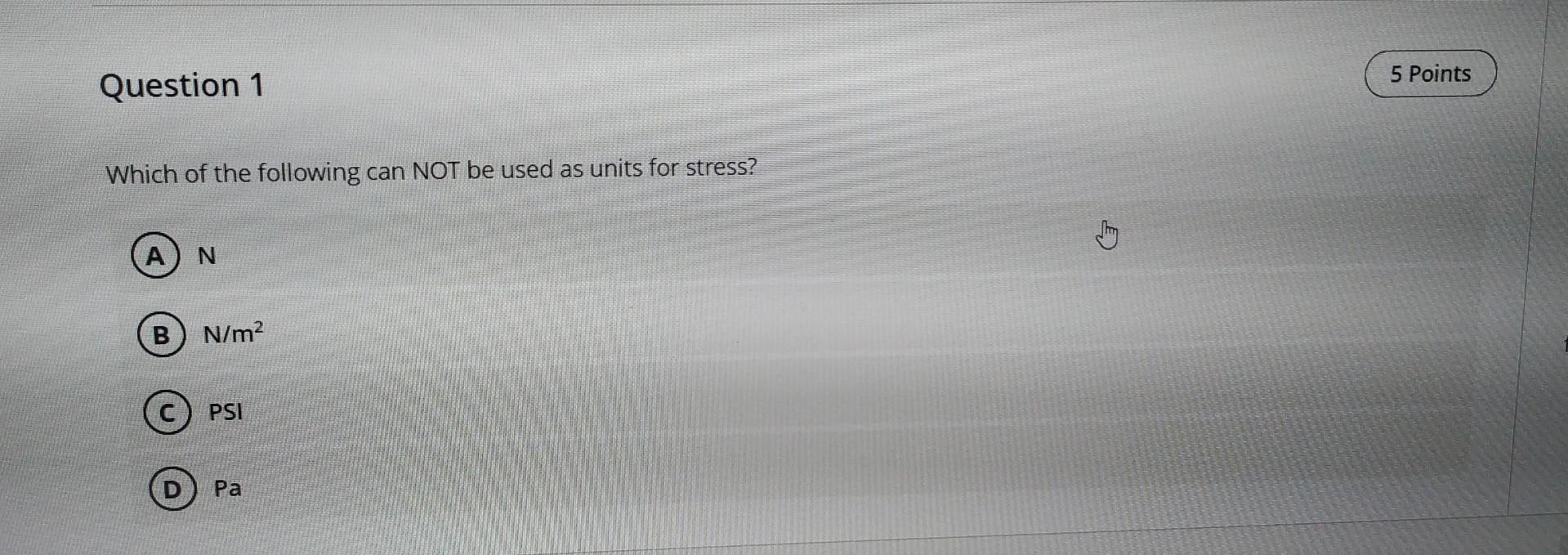 Solved Which of the following can NOT be used as units for | Chegg.com