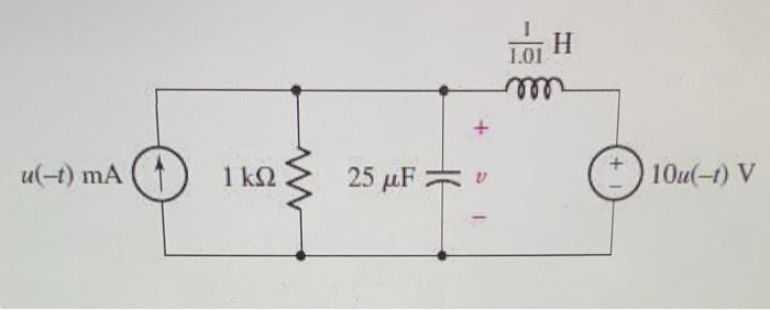 Solved Find v (t), for t> 0 in the circuit of the figure in | Chegg.com