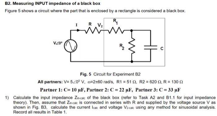B2. Measuring INPUT impedance of a black box Figure 5 | Chegg.com