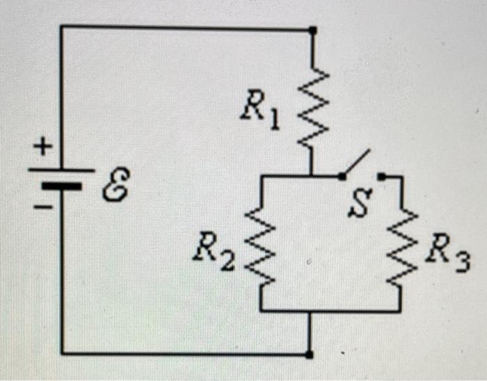 Solved RI + E S R2 R3 Part (a) After closing switch S, the
