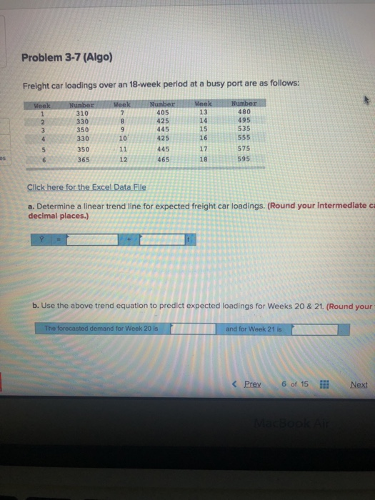 Solved Problem 37 (Algo) Freight car loadings over an