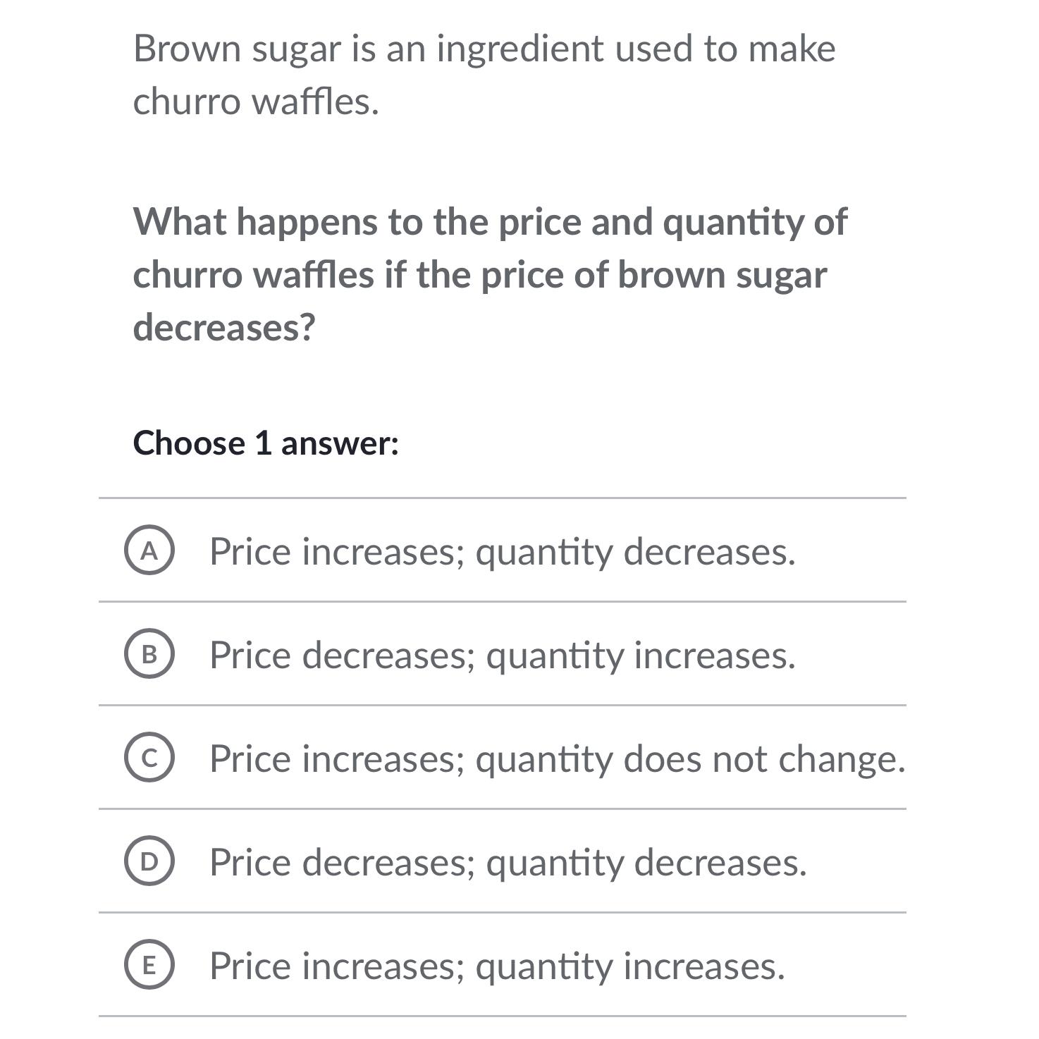 Solved Brown sugar is an ingredient used to make churro | Chegg.com