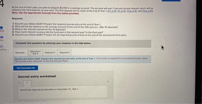 Solved At the end of each year, you plan to deposit $3,700 | Chegg.com