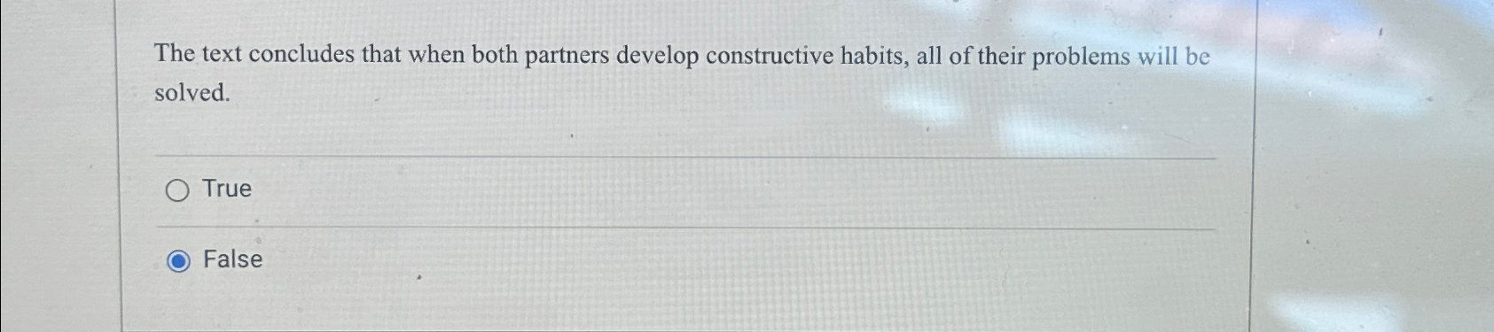 Solved The text concludes that when both partners develop | Chegg.com