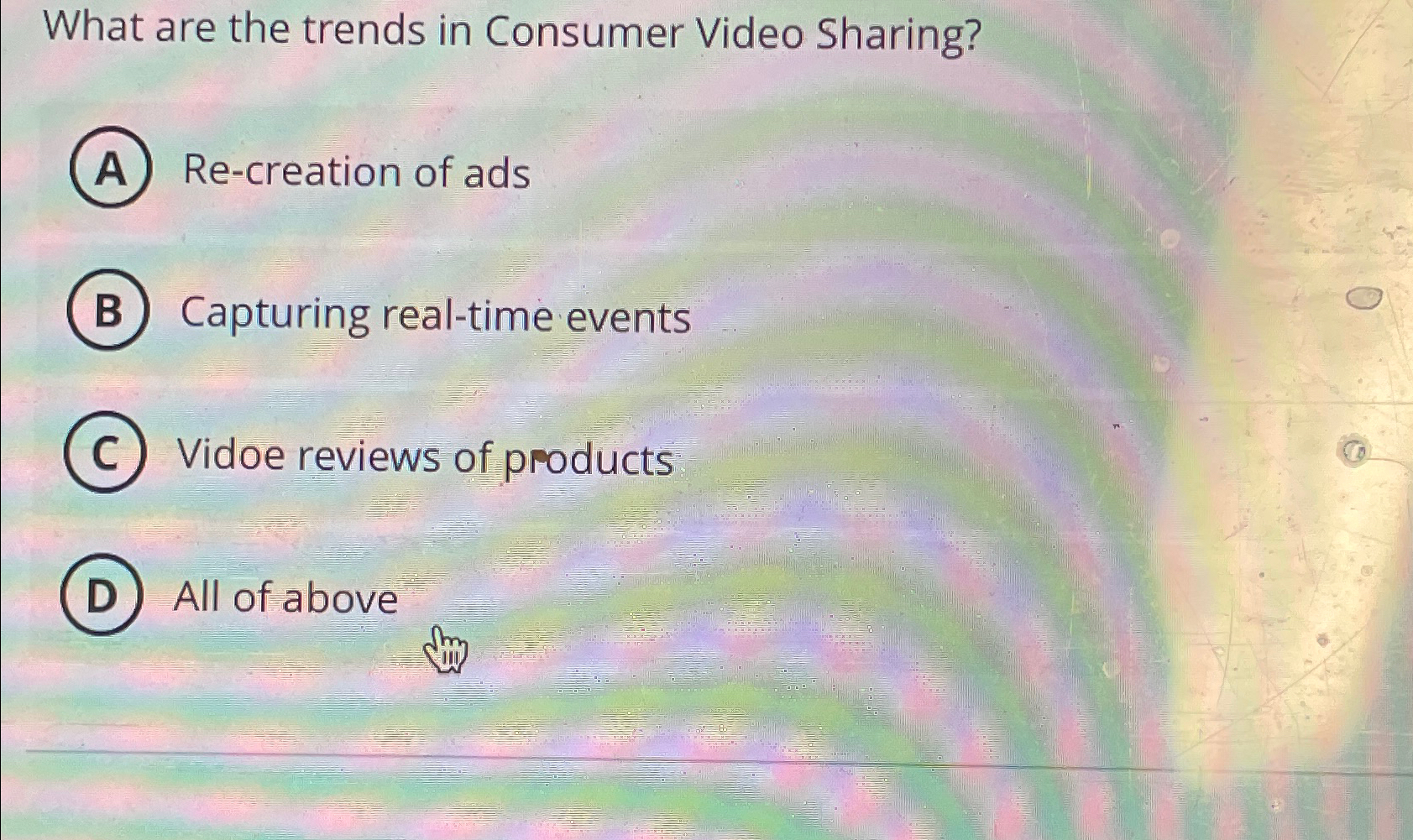 Solved What are the trends in Consumer Video Sharing? | Chegg.com
