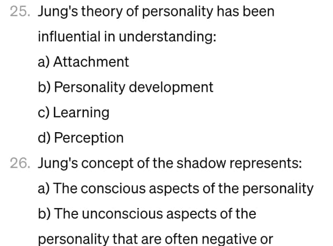 Solved Jung's Theory Of Personality Has Been Influential In | Chegg.com