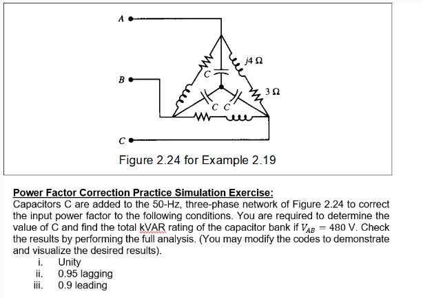 Solved Power Factor Correction Practice Simulation | Chegg.com