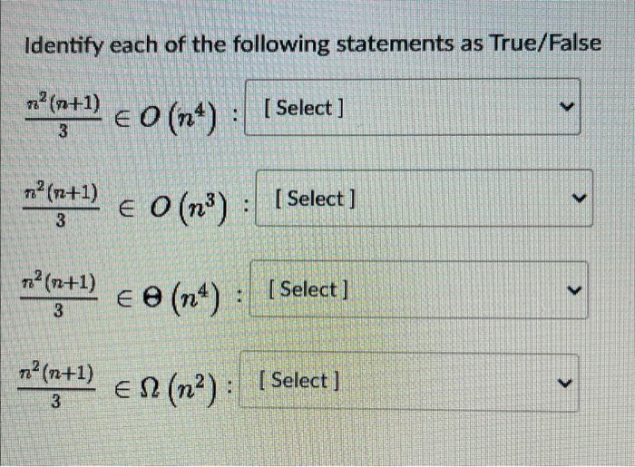 Solved Identify each of the following statements as | Chegg.com