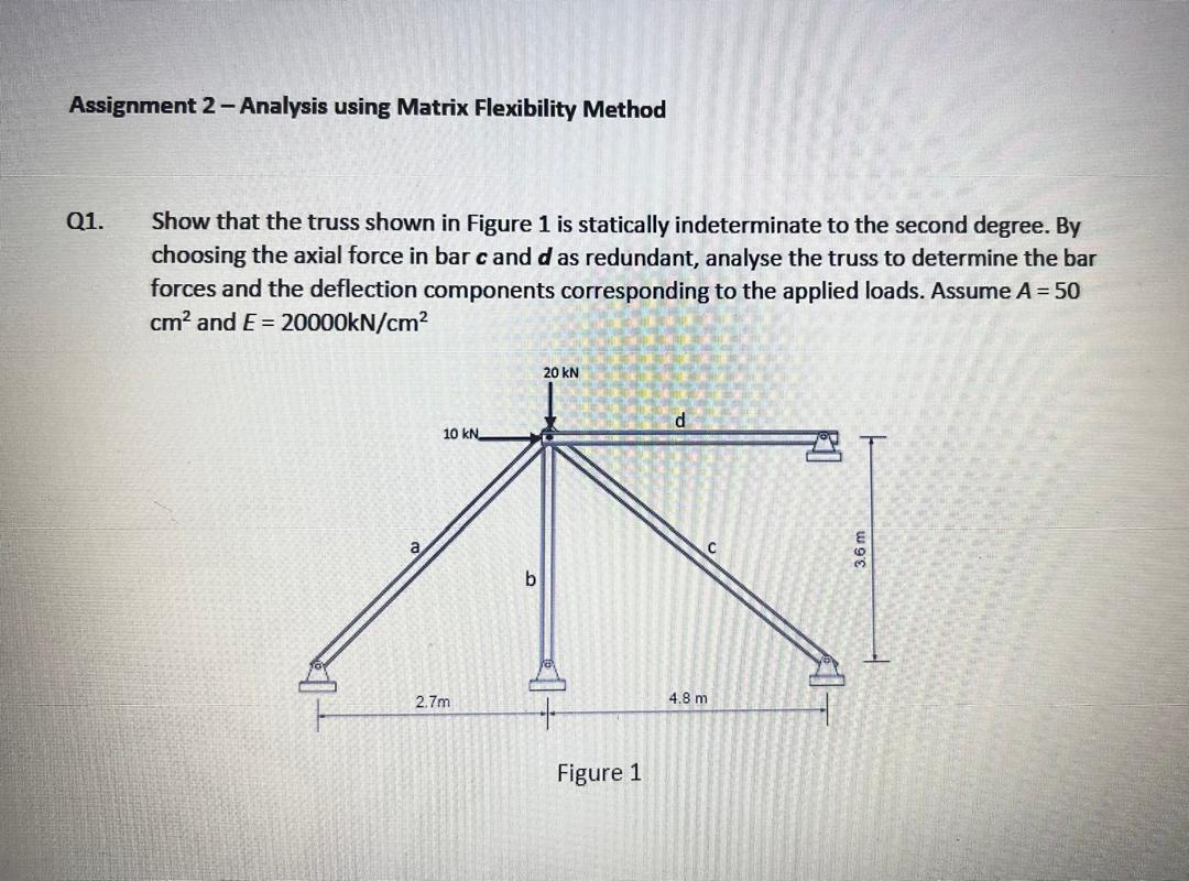 [Solved]: Assignment 2 - Analysis using Matrix Flexibility