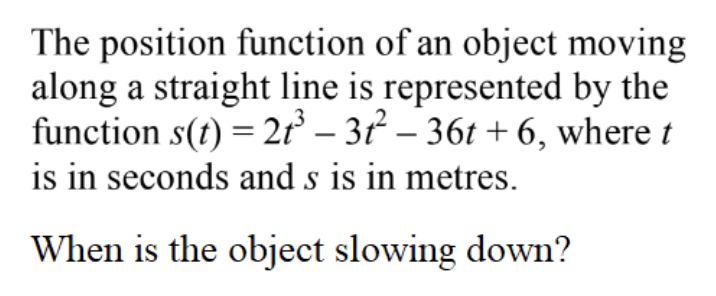 Position Function Examples Solved The position function of an object movingalong a | Chegg.com