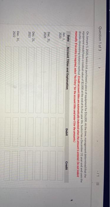 Solved Assignment #7. Chapter 8 Question 1 of 3 Prepare all | Chegg.com