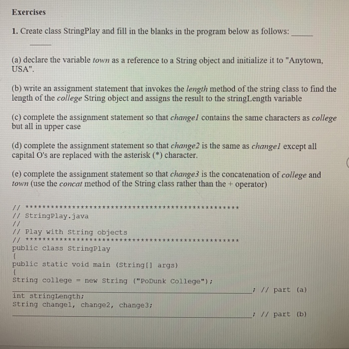 Solved These exercises focus on the String, Random, and Math | Chegg.com