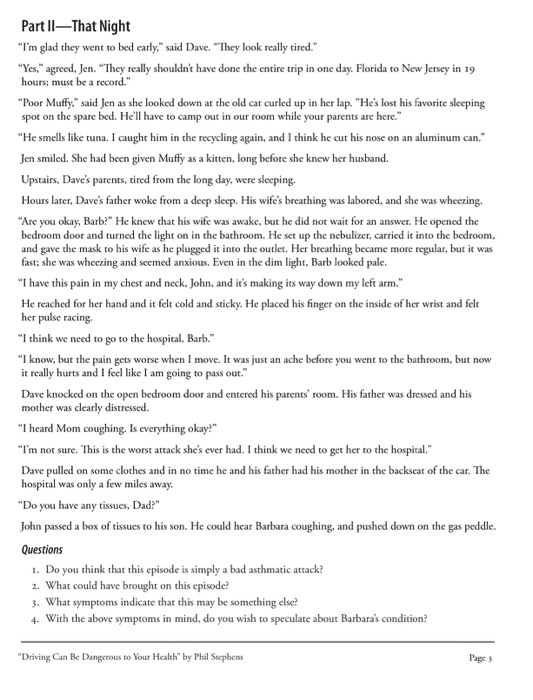 Why was the doctor concerned about how long they had driven? picture