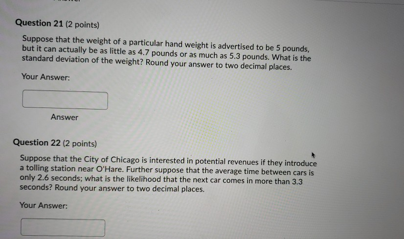 Solved Question 18 (2 points) Suppose that a random variable | Chegg.com
