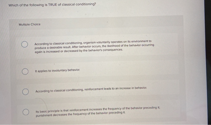 Solved Which Of The Following Is True Of Classical Chegg Solved Which Of The Following Is True Of Classical Chegg