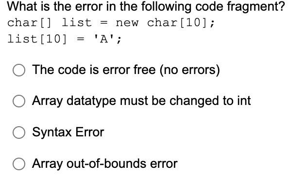 Solved Which of the following is a valid declaration for a | Chegg.com