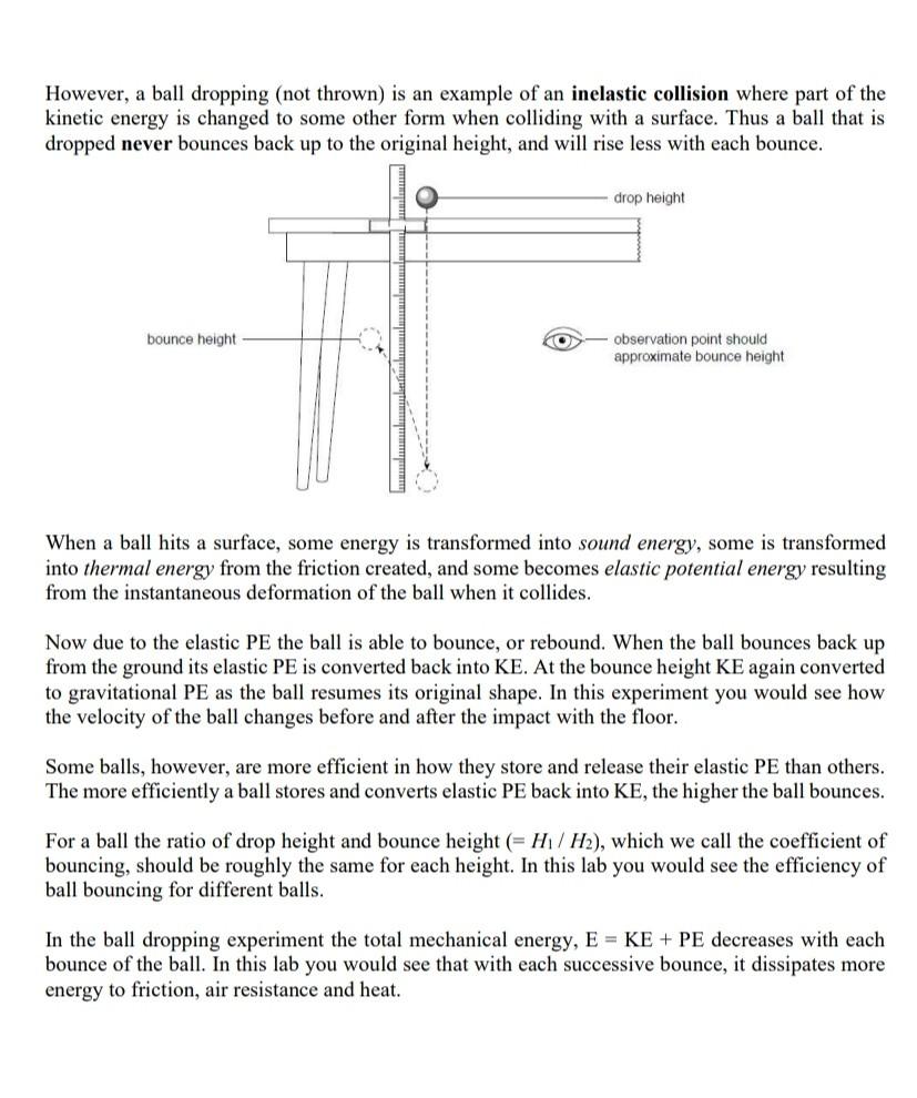 Exp-2: Bouncing Ball experiment OBJECTIVE: 1. Observe | Chegg.com