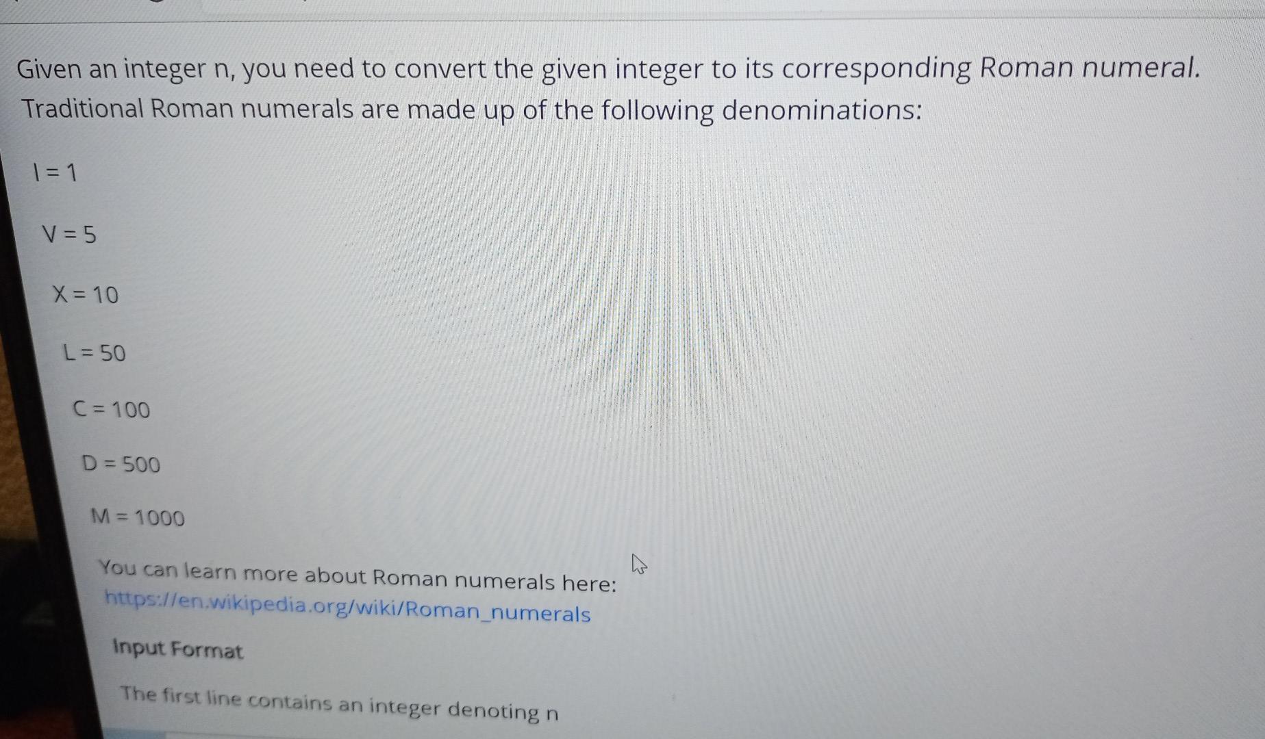 Solved Given an integer n, you need to convert the given | Chegg.com