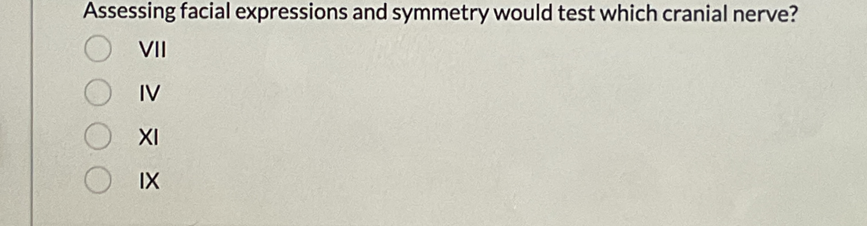Solved Assessing facial expressions and symmetry would test