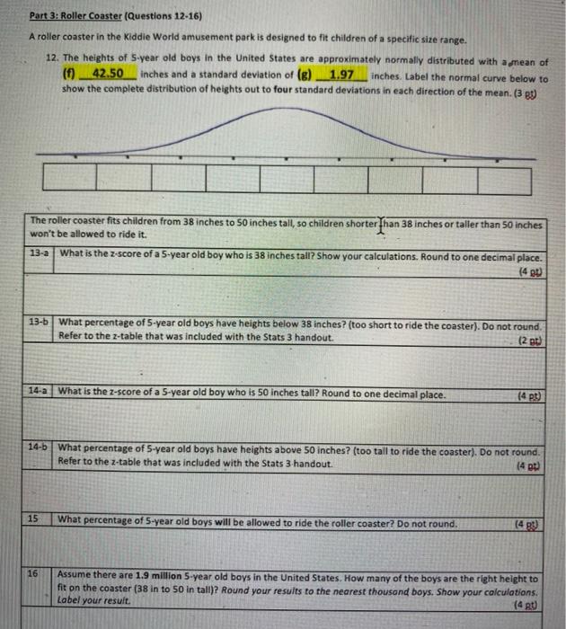 Solved Part 3 Roller Coaster (Questions 1216) A roller