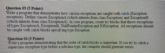 Solved Question 03 (5 Points) Write a program that | Chegg.com
