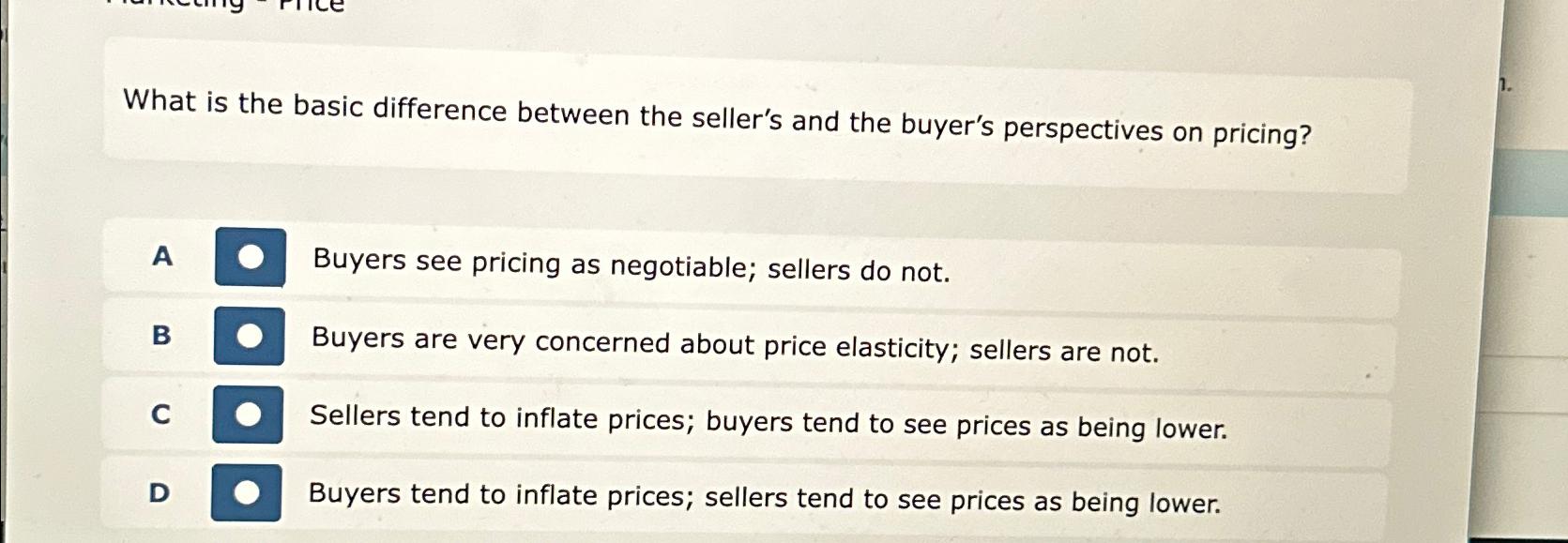 Solved What is the basic difference between the seller's and | Chegg.com