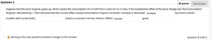 Solved Question 2 30 points Save Answer Suppose that the | Chegg.com