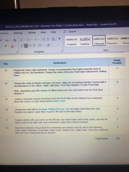 EX16 XL CH05 GRADER ML1 HWMountain View Realty 1.3