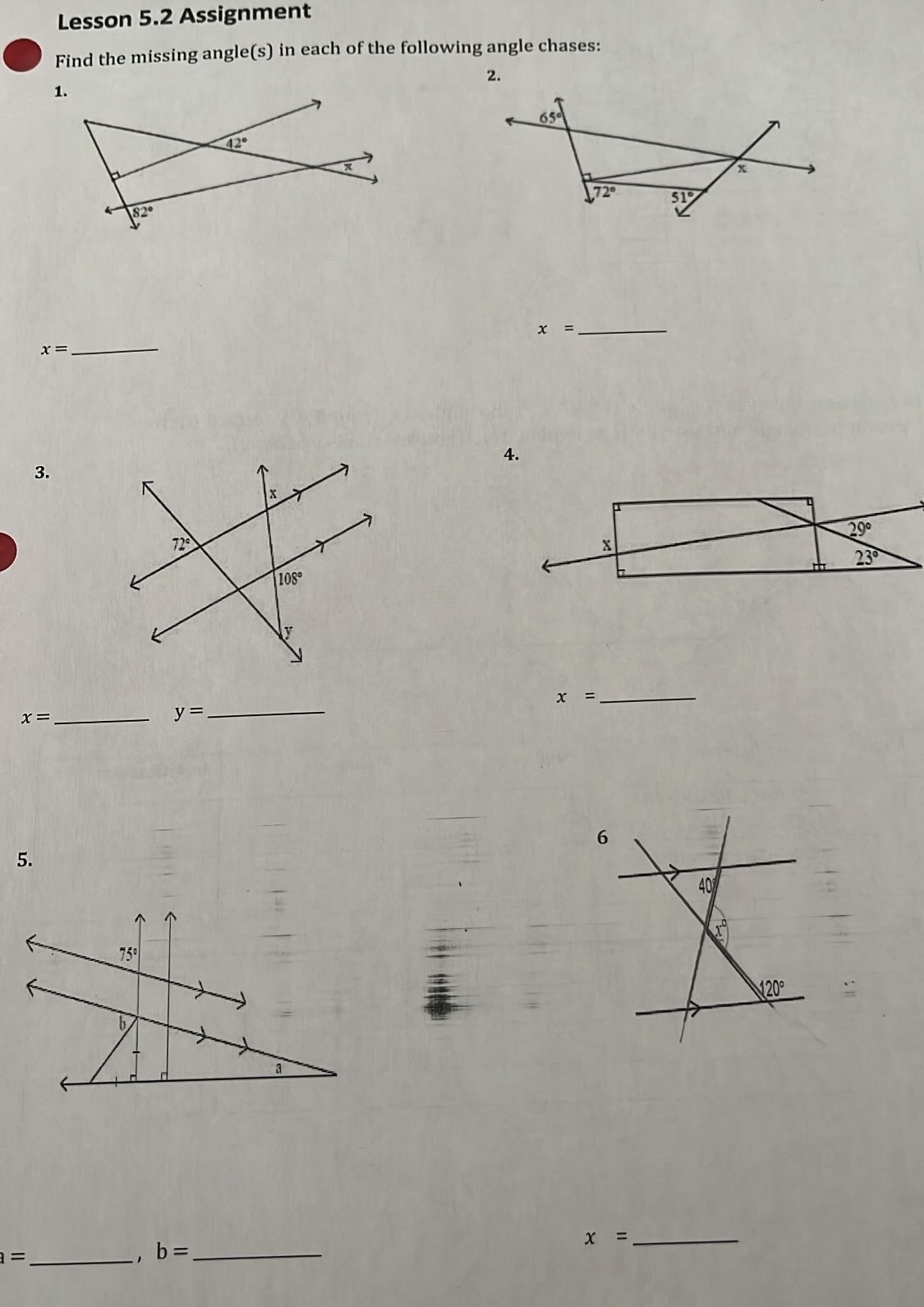 Solved Find the missing angle(s) ﻿in each of the following | Chegg.com