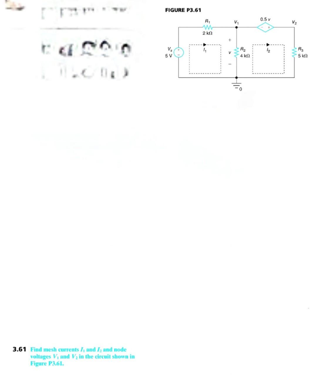 Solved 3.5 Find V1,I1, and I2 in the circuit shown in Figure | Chegg.com