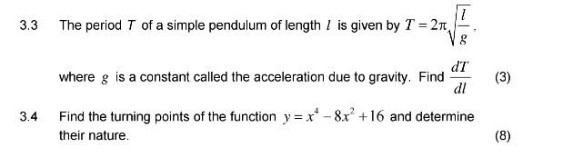 Solved | 1 The period T of a simple pendulum of length 1 is | Chegg.com