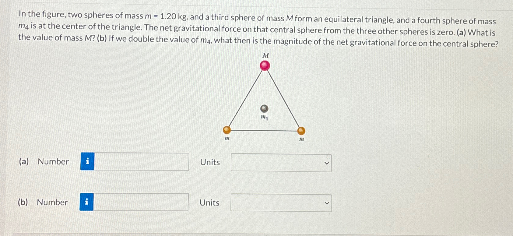 Solved In the figure, two spheres of mass m=1.20kg. ﻿and a | Chegg.com