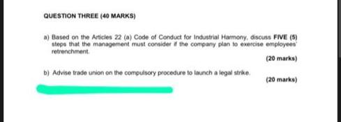 Solved Question Three 40 Marks A Based On The Articles 22 Chegg Com