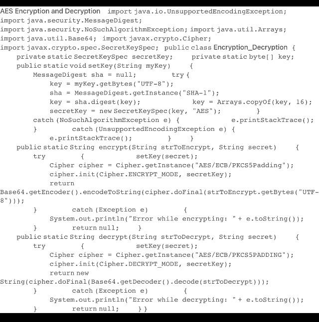 Solved AES Encryption and Decryption import | Chegg.com