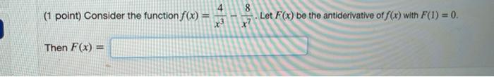 Solved 4 8 (1 point) Consider the function f(x) = x2 Let | Chegg.com