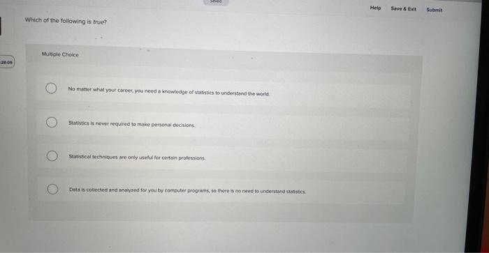 Solved Which of the following is true? Multiple Choice No | Chegg.com