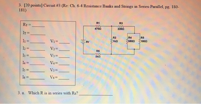 Solved Solve The Following Series-parallel Circuits For | Chegg.com