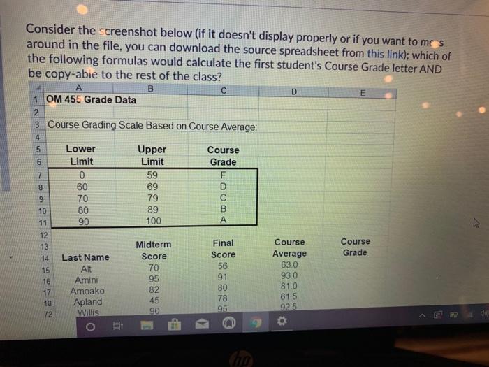 Solved Consider the screenshot below (if it doesn't display | Chegg.com