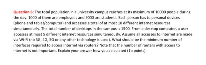 Solved Question 5: There are 30 student computers and an | Chegg.com