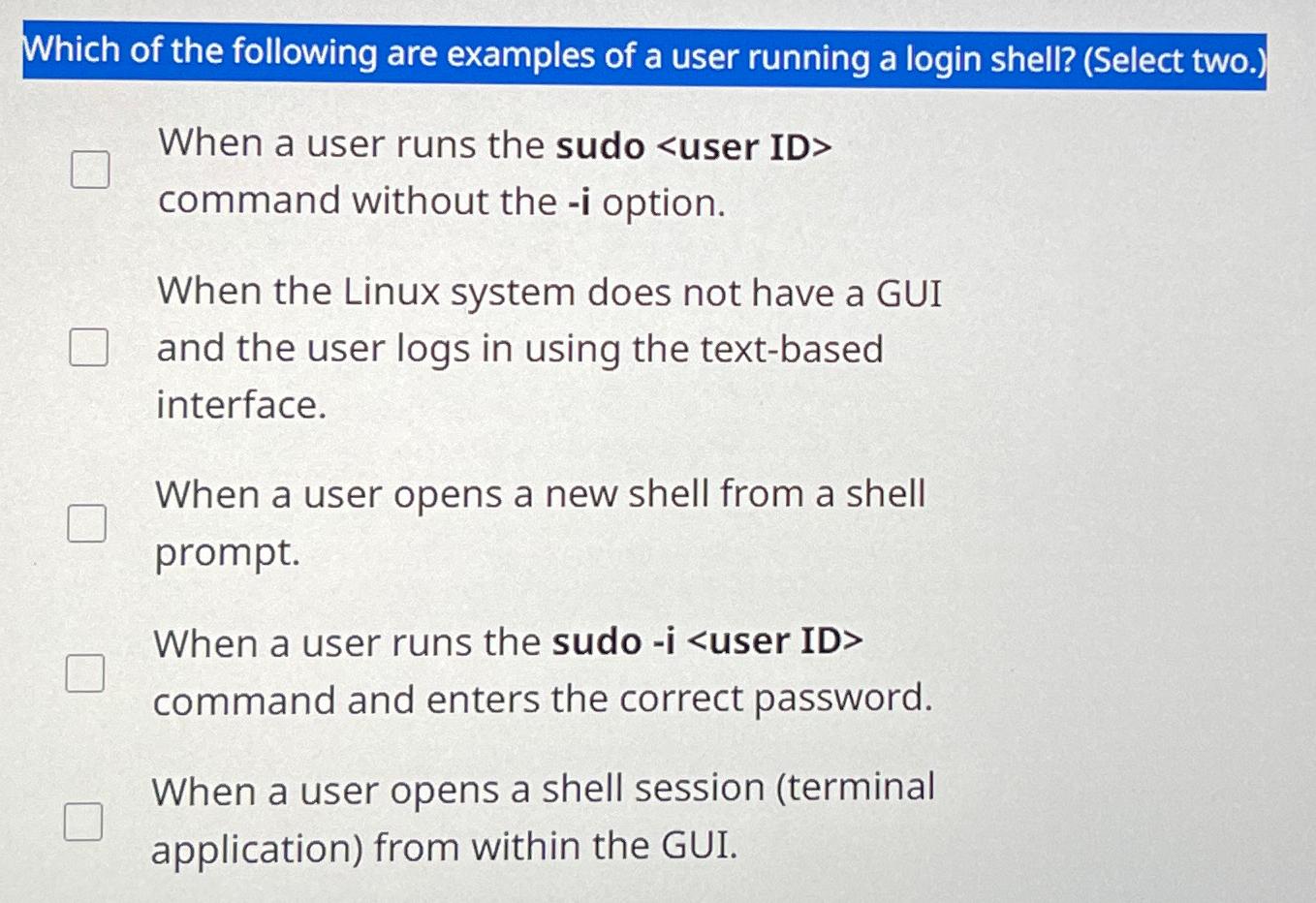 Solved Which of the following are examples of a user running | Chegg.com