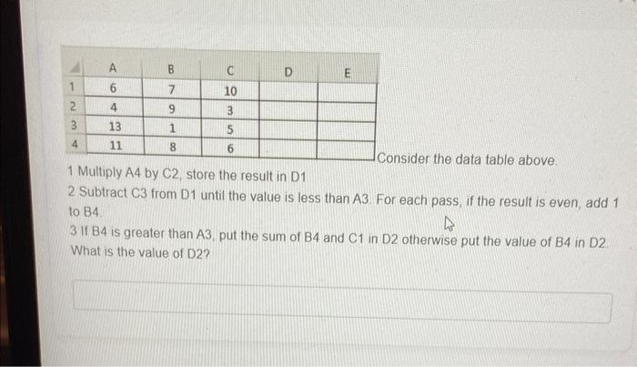Solved 1 2 3 4 A 4 13 11 7 9 1 8 C 10 3 5 6 D Consider the | Chegg.com