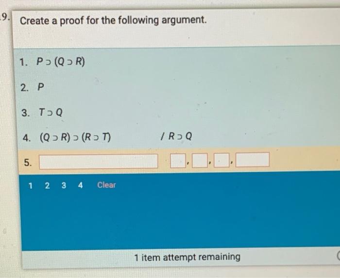 Solved 17. Create a proof for the following argument using | Chegg.com