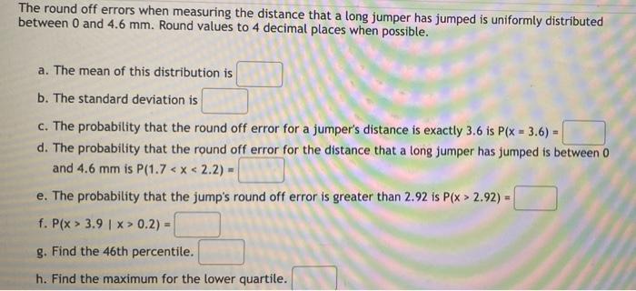 Solved The Round Off Errors When Measuring The Distance That Chegg