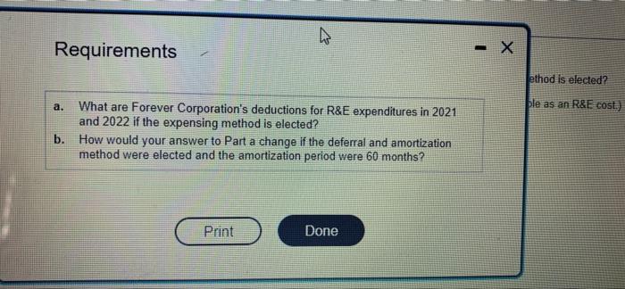 In 2021, Forever corporation acquires a new research | Chegg.com